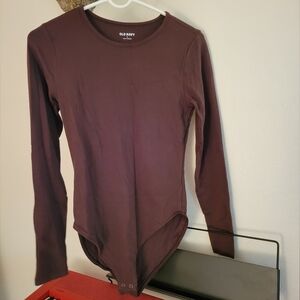 Old Navy Women's Long-Sleeve Bodysuit Brown